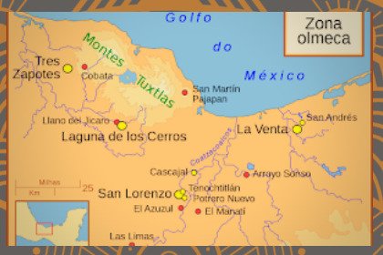 Mapa de los Olmecas