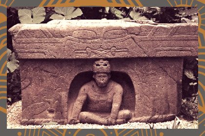 Escultura en relieve de arte Olmeca