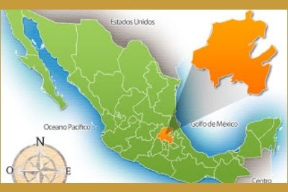 Mapa de México con la ubicación de los Toltecas