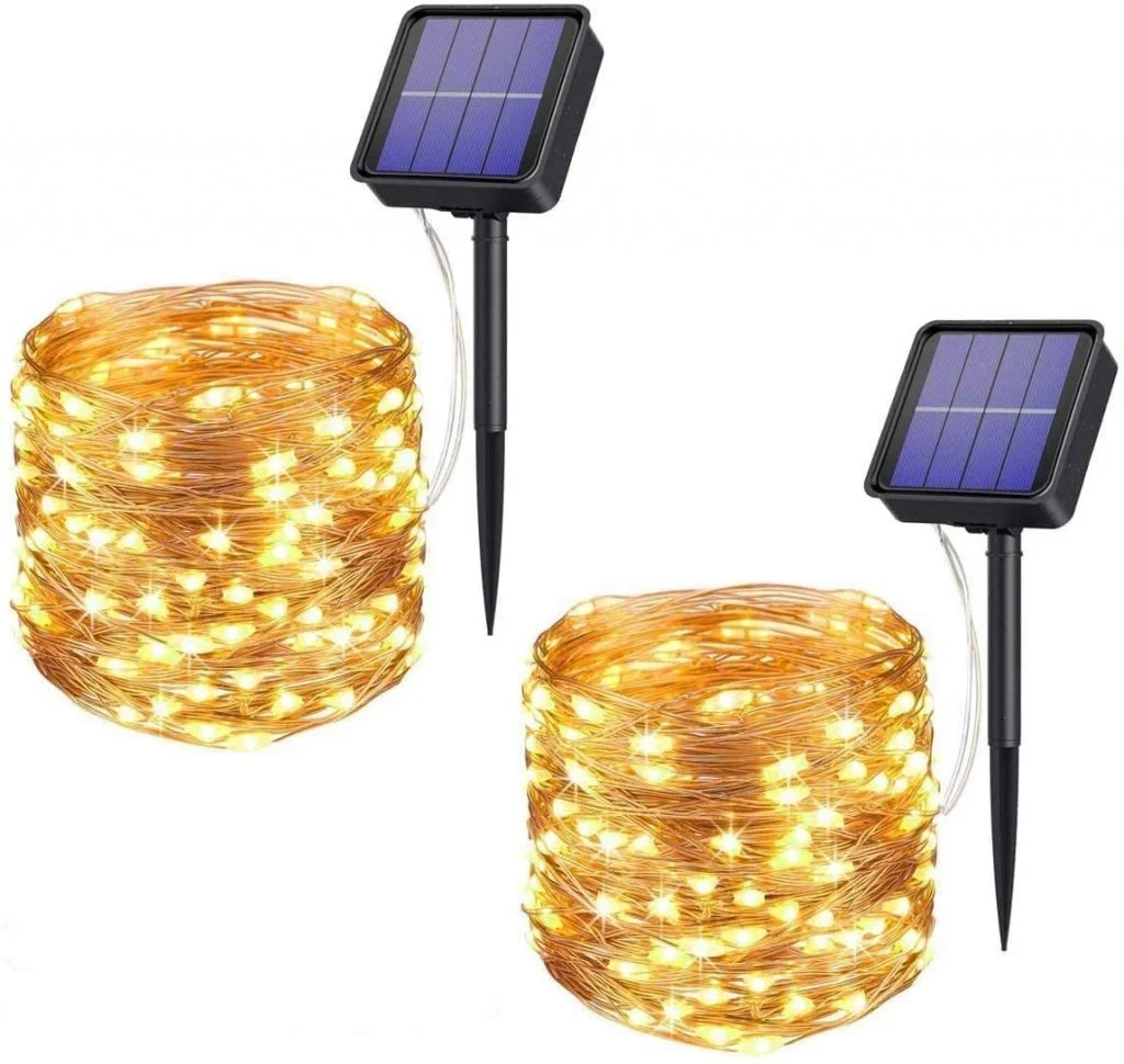 luces solares navideñas