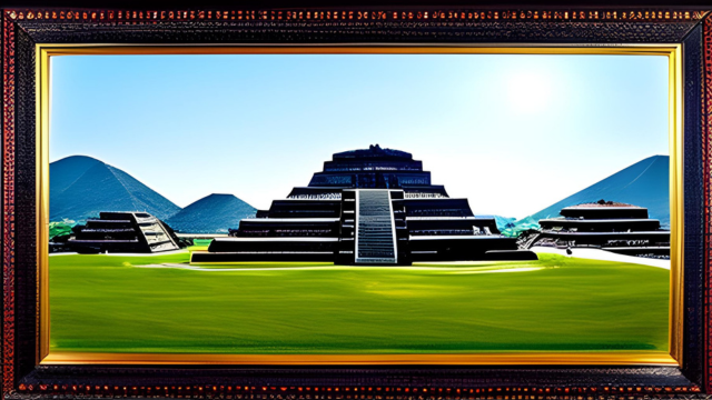 cuadro de piramides de teotihuacan